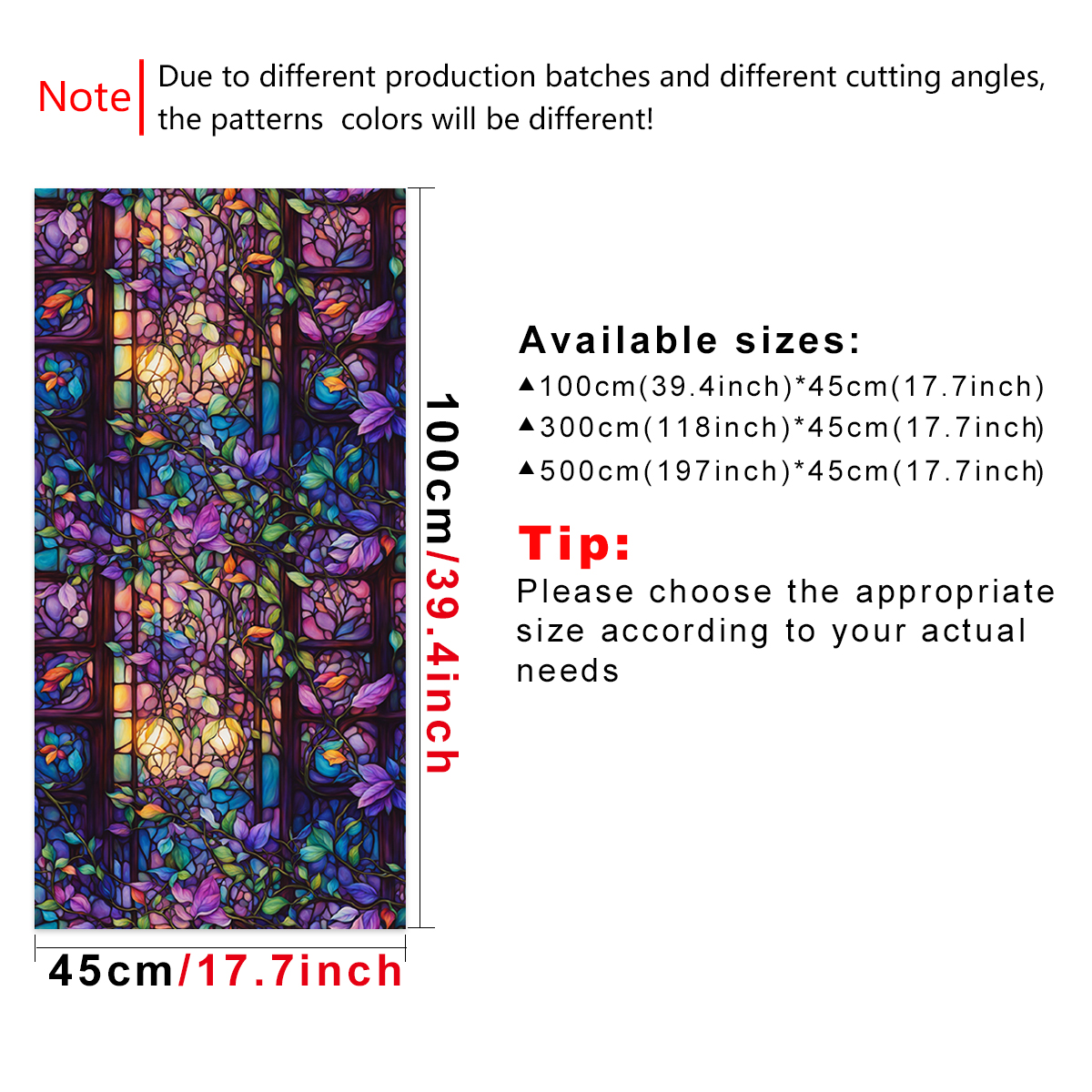Suitable for home bathroom doors and windows 3D colored glass film glass stickers