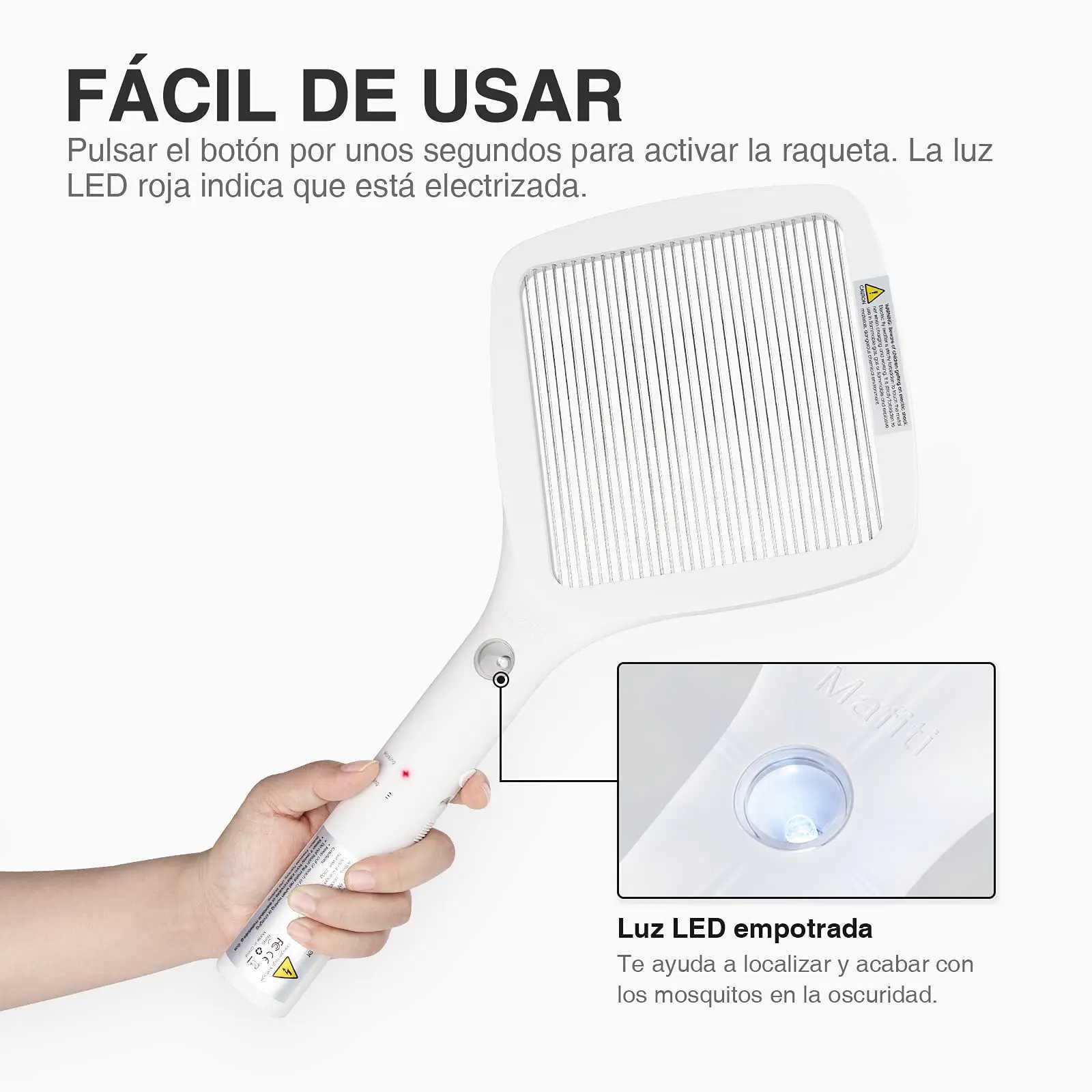 Mafiti Swatter Powerful USB Rechargeable Fly Killer Trap Zapper Mosquito Killing Purple Lamp Seduction High Quality Sleep Tool Y240810