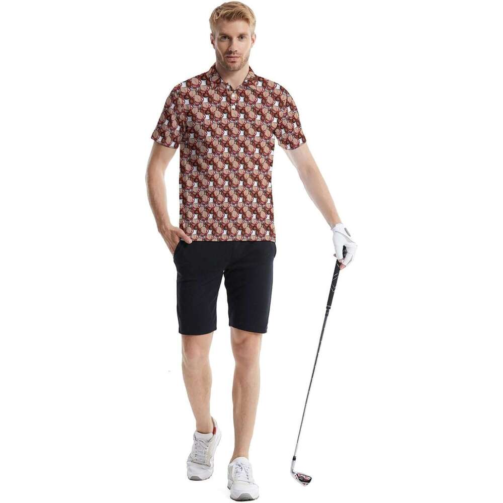 Fashion Mens Polo shirt Beach is funny Moisture Wicking Sports for Men Ultral Soft Golf Shirts Stylish Collared Shirts Casual tops summer clothes Shor