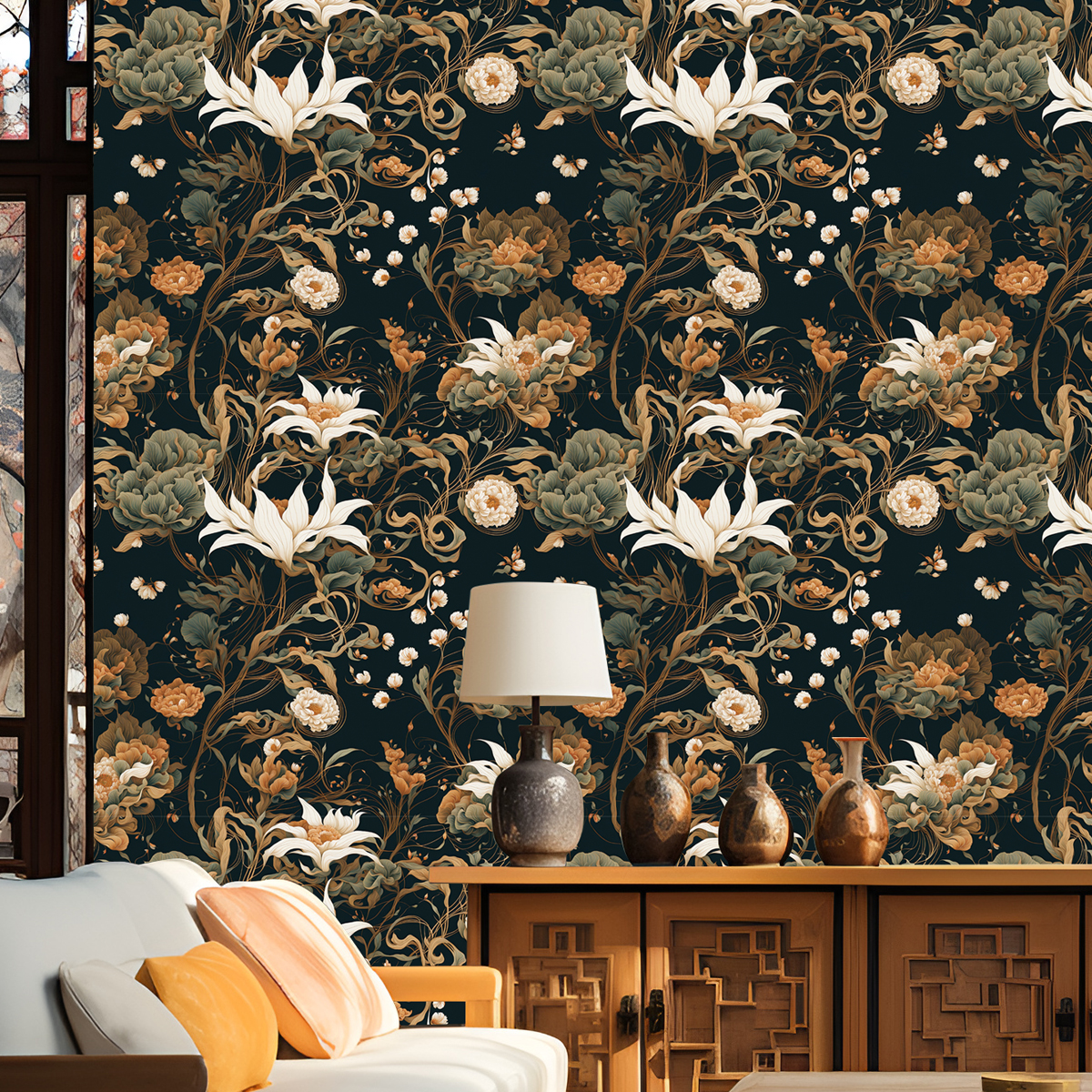Renovation of background cabinets tables and chairs PVC adhesive self-adhesive wallpaper wall stickers