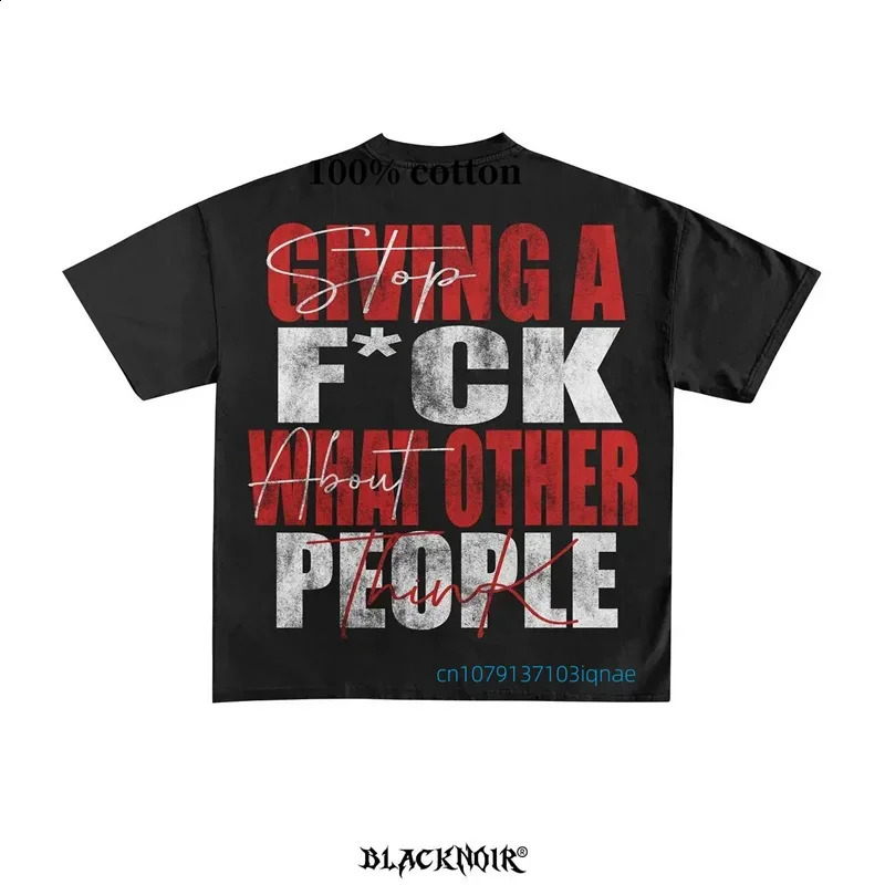 Street Letter Print Oversized T Shirt Harajuku Women Men Clothing Graphic Cotton American Gothic High Quality Goth Y2k Tops 240821