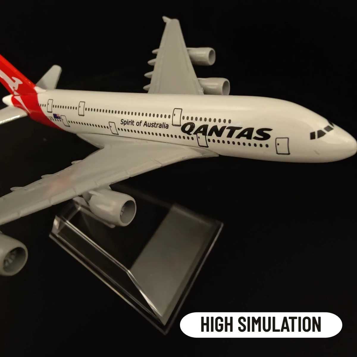 Scale 1 400 Metal Aircraft Model Qantas A380 Airplane Diecast Plane Aeroplane Home Office Decor Mini Moto Toys for Boy Y240809