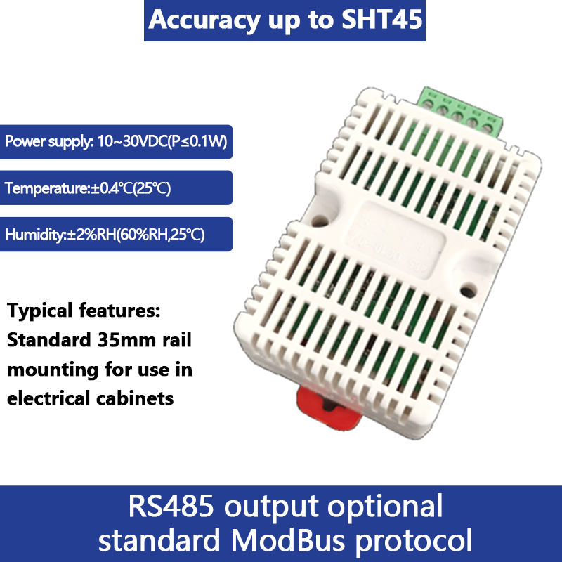 Flat card rail housing temperature and humidity transmitter environmental sensors intelligent monitoring toxic and hazardous conventional gas monitori