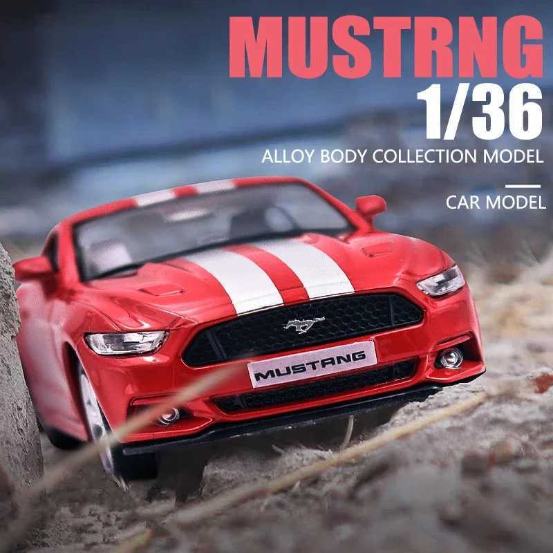 1 36 Ford Mustang GT Alloy Sports Car Model Diecasts Metal Toy Vehicles Car Model High Simulation Childrens Toys Gift Collection Y240809