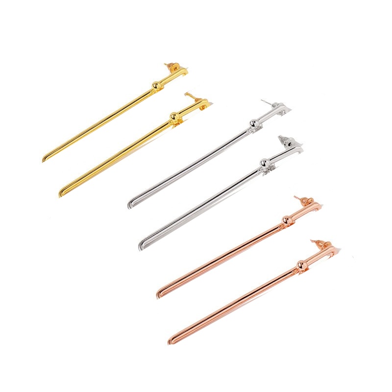 U-shaped horseshoe buckle s925 silver studs earrings for women designed jewelry diamond rose gold stud earrings luxury engagement gifts with bag