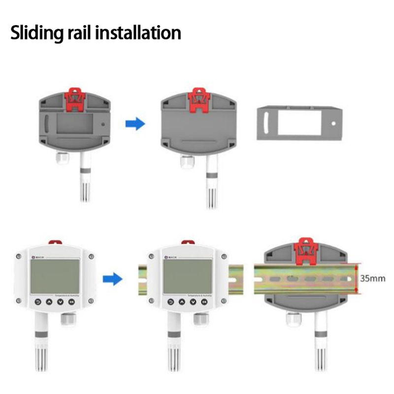 Industrial wall-mounted without screen temperature and humidity transmitter environmental sensors intelligent monitoring toxic and hazardous gas monit