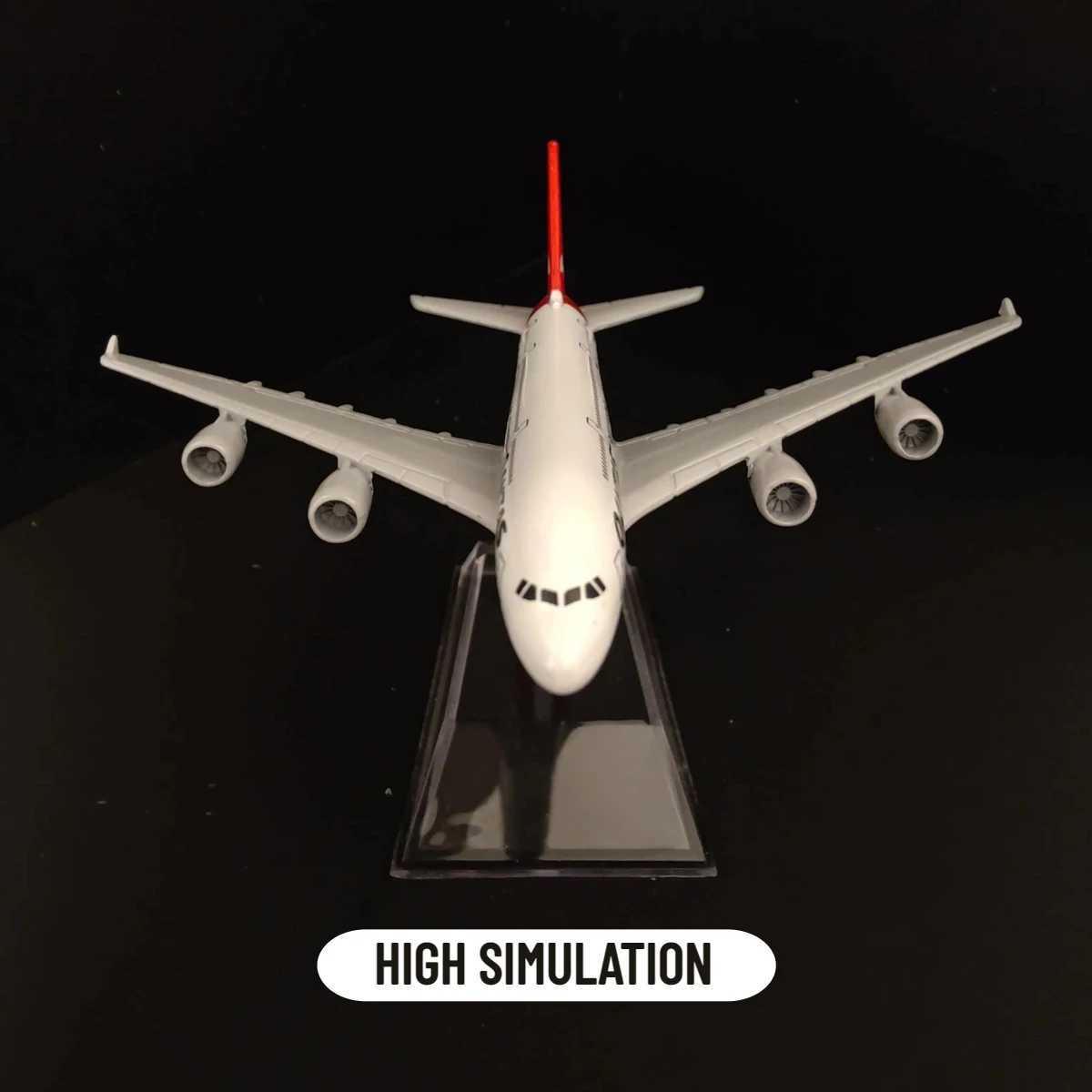 Scale 1 400 Metal Aircraft Model Qantas A380 Airplane Diecast Plane Aeroplane Home Office Decor Mini Moto Toys for Boy Y240809