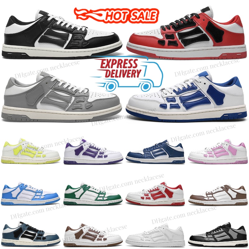 Sneakers Skel Sneaker Top Scheletro Ossa Bianche Nere Scarpe Casual In Pelle Ro…