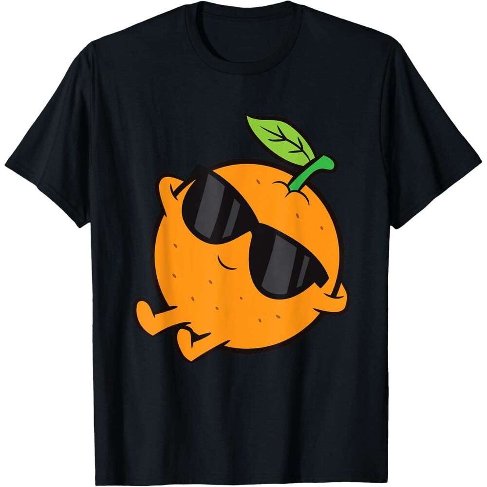 T shirt for Mens Cute Orange Fruit Relaxing Lazy Orange T-Shirt Shirts Tshirt Graphic Tee Casual Tops Clothes Short sleeve