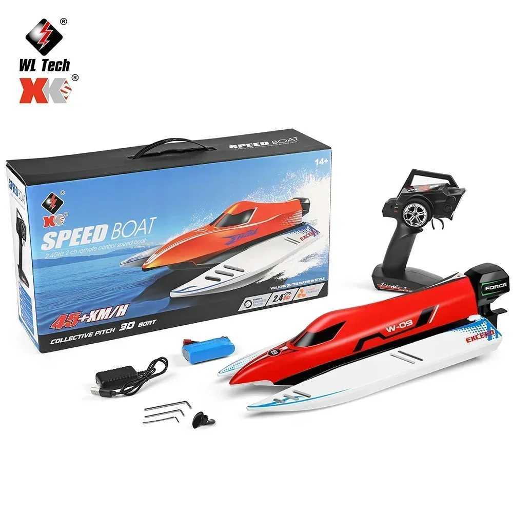 WLtoys WL915 RC Boat 2.4Ghz 55KM/H Brushless High Speed Racing Boat Model Remote Control Speedboat Children RC ToysY240810