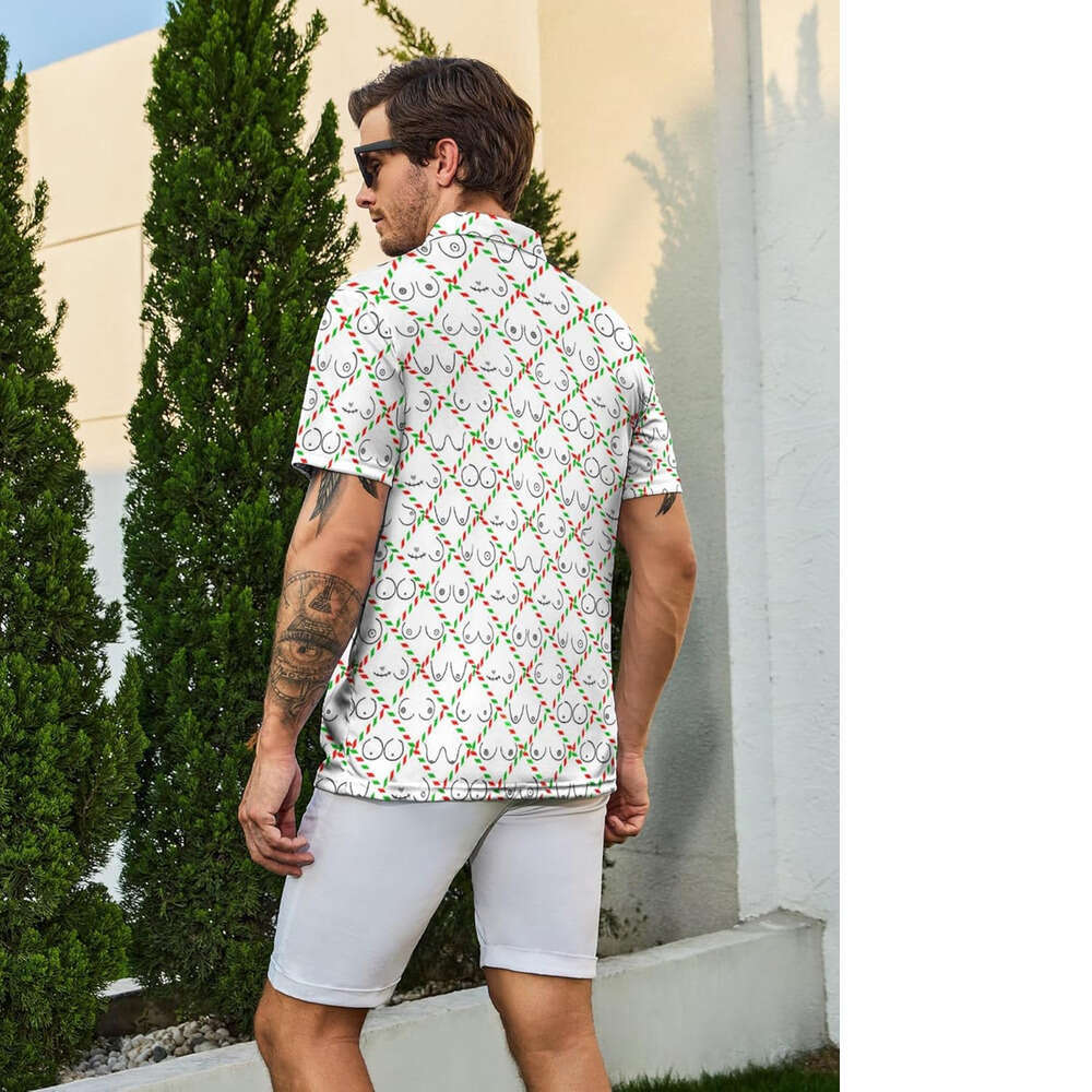 Fashion Mens Polo shirt Hawaiian Golf Shirts Men Dry Fit Print Performance Moisture Wicking Shirt for Summer Polos shirts tshirt Casual tops summer cl
