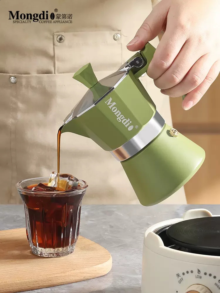 90ml Aluminum Moka Stove Coffee Maker Moka Pot Coffee Maker for Espresso Coffee Maker 240809 - view 6