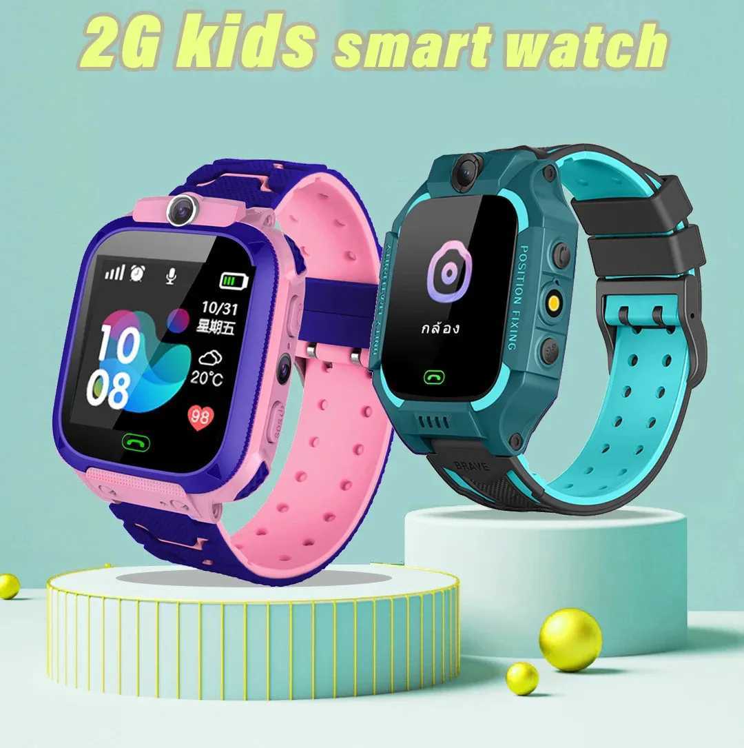 Q12 Kids Smart Call Phone Watch Waterproof Mother Children GPS Monitor Boy Girls SOS Child Sports Digital Watches Tracker Y240809