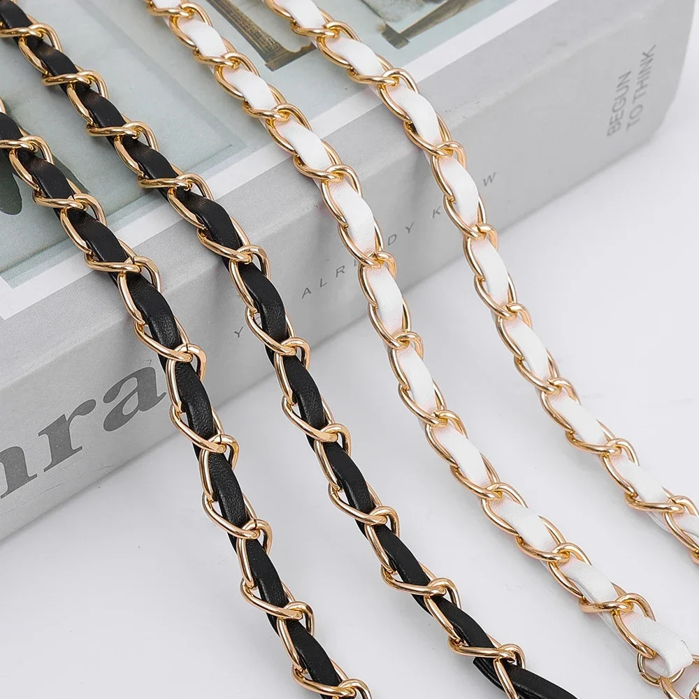 120cm Long PU Leather Bag Strap for Crossbody Shoulder Bag Strap Replacement Accessories for Handbags 8mm Wide Bag Chain 240809