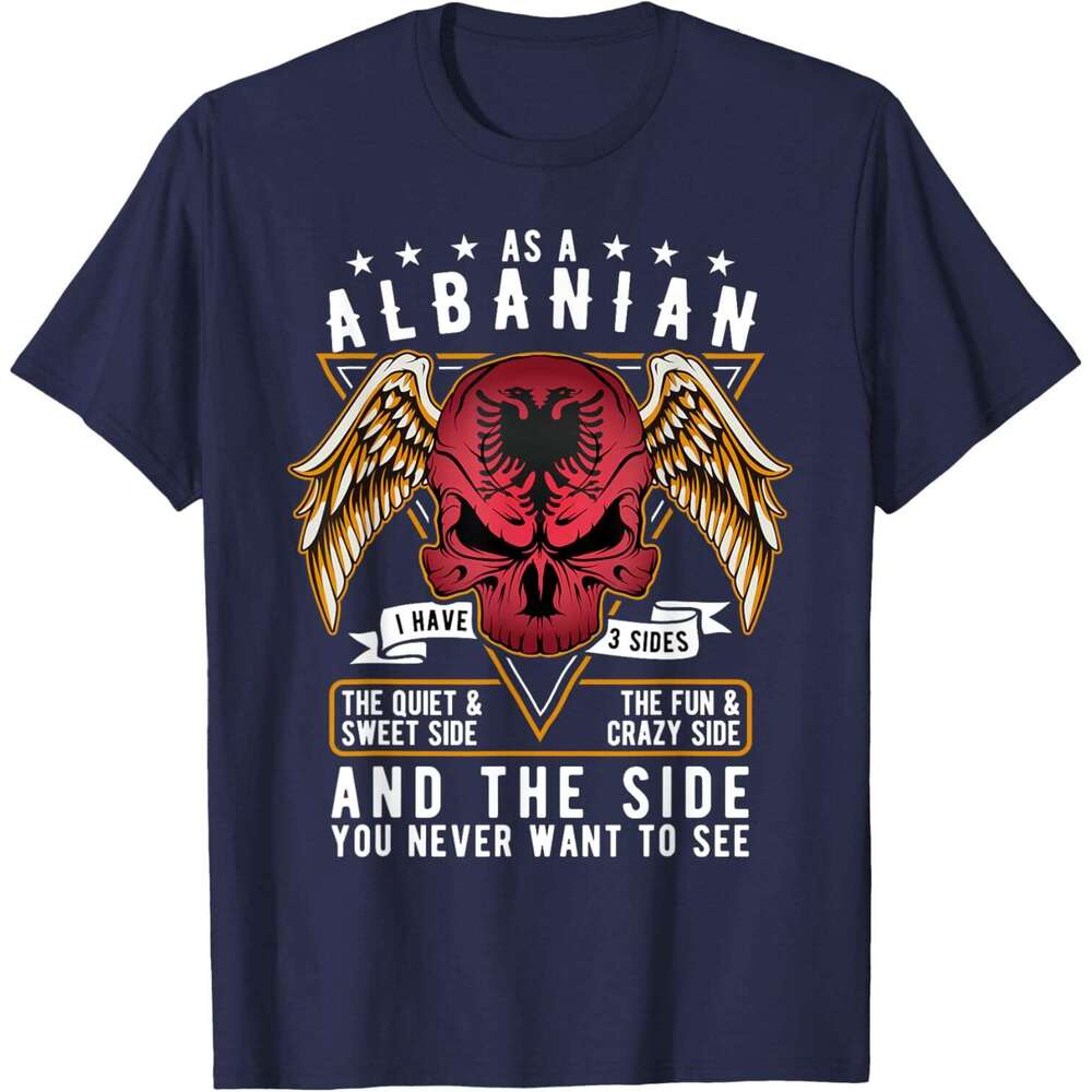 25ss Casual T shirt for Mens Shirt Albania Flag Skull Albanian Roots Heritage T-Shirt Shirts Tshirt Graphic Tee Tops Clothes Short sleeve Free shippin