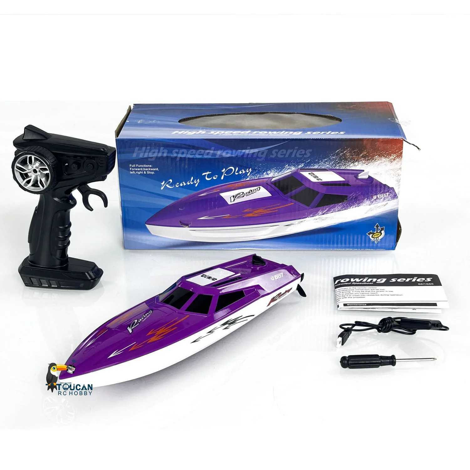 RC RTR Boat Electric Racing Ship High Speed Boat 2.4Ghz Radio control Ship model Toy for Kids Adults Outdoor GiftY240810