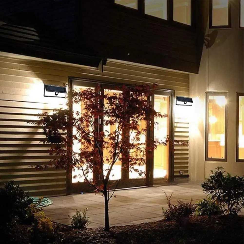 Solar Lights Outdoor 190 LED/4 Modes Motion Sensor Security Lights IP65 Waterproof Wall Lights for Backyard Garden Fence PatioCL240809