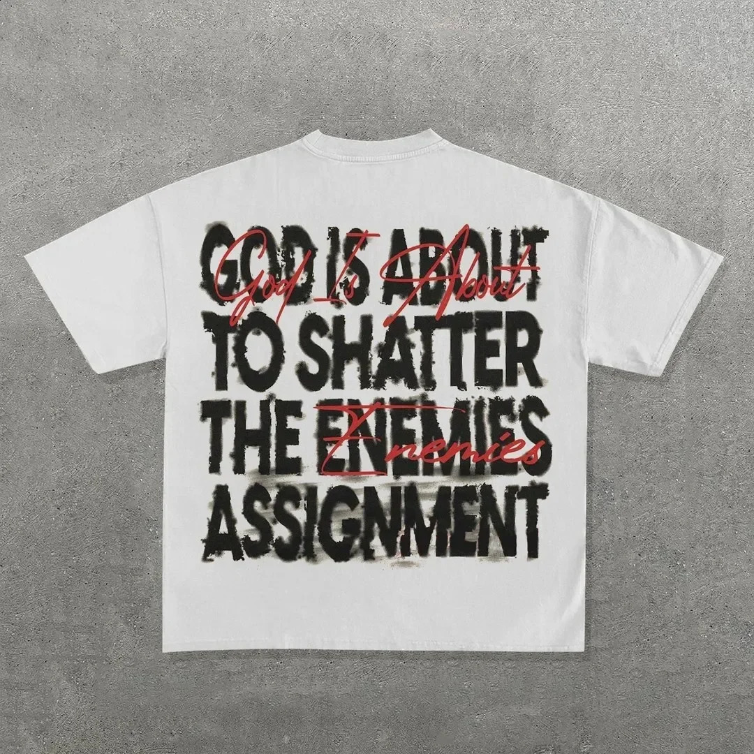 Mens Hip-hop Graphic Printed T-shirt Round Neck Shirt Gothic Short Sleeved Shirt Sports High Street Y2K Harajuku INS 240810 - view 7