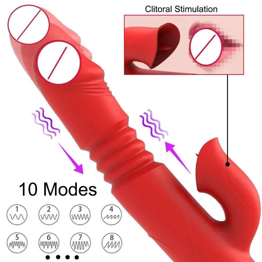 Tongue Licking Vibrator 2 In 1 Adult Women Sex Toys Dildos Vibrators Clitoris Stimulator With 10 Speeds Vibrators Sex Product