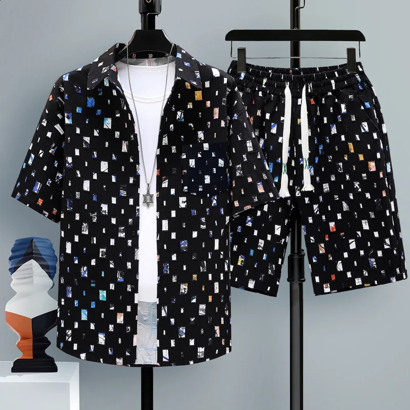 2024 Summer bet Pattern Sportswear Mens Casual Set Mens Shorts and Full Size Mens T-shirt M-4XL240809