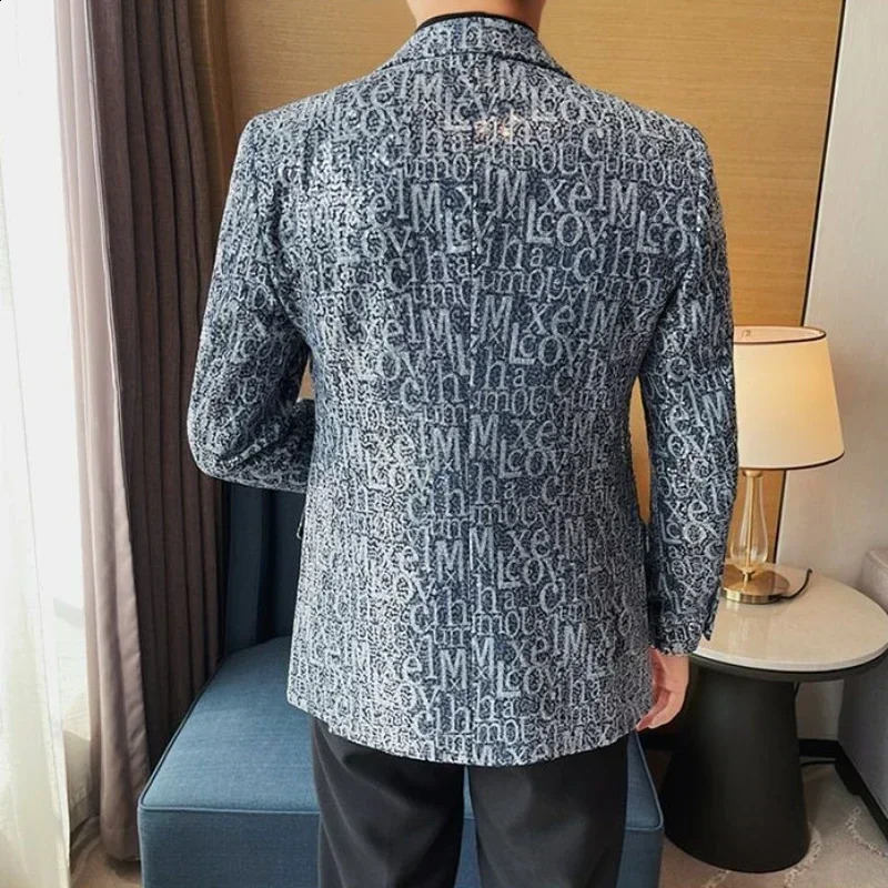 Mens Party Jacket Double Chest Jacket Plus Large Mens and Pioneer Oversized Classic High Quality Retro Simple 2024240809