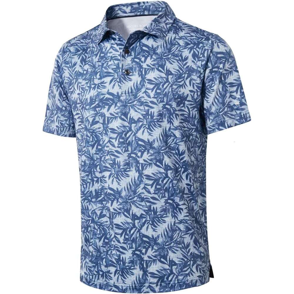 Fashion Mens Polo shirt Fashion Trends Moisture Wicking Dry Fit Print Performance Athletic Casual Golf Polo Shirts for Men Casual tops summer clothes 