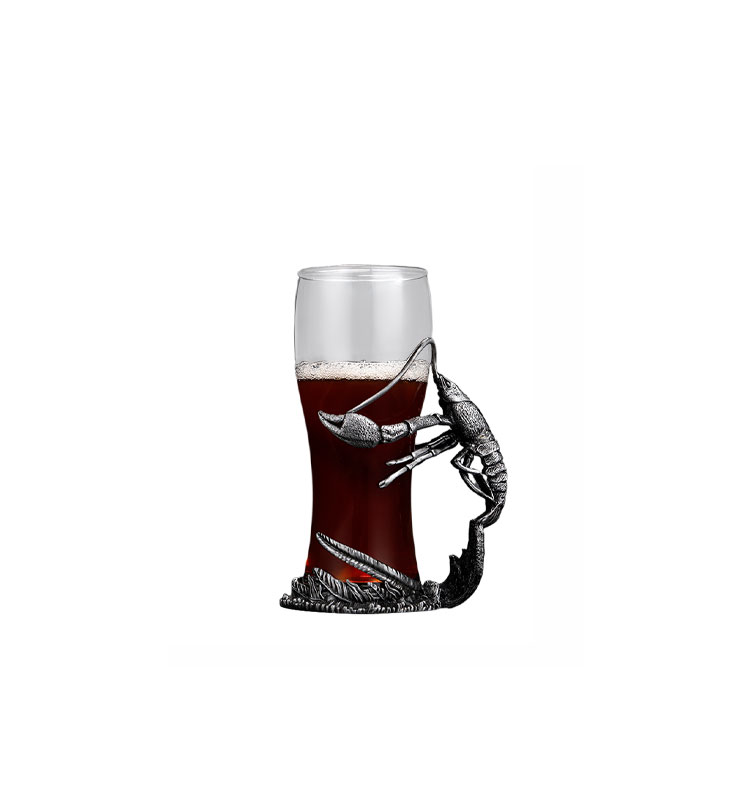 High-end creative personality Lobster glass beer high-end process brewing glass capacity