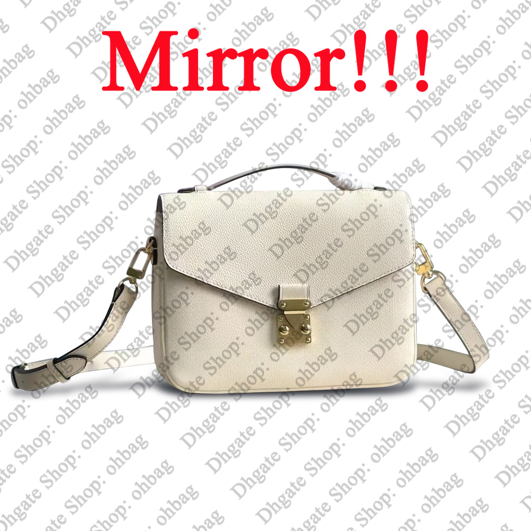 12A Designer Bag Crossbody Bag Small Flap Bag for Women 25cm Metis Messenger Bag Crossbody Purse Leather Embossed Handbag White Shoulder Strap Bag with Box