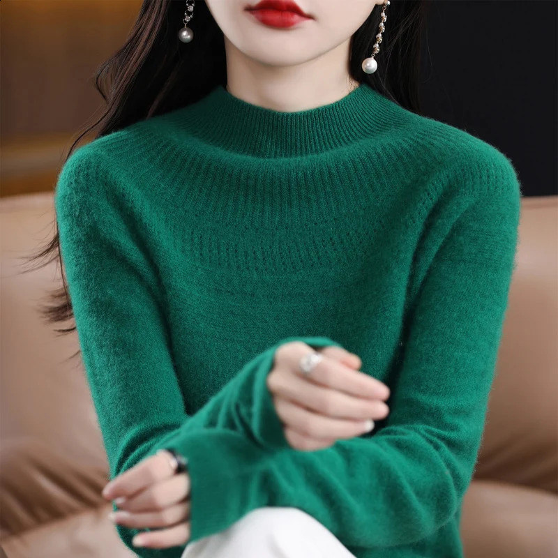Knitted Sweater Ready to Wear Hollowed Out Wool Sweater Commuting Top Lyer Sweater Autumn/winter Womens Item 240812