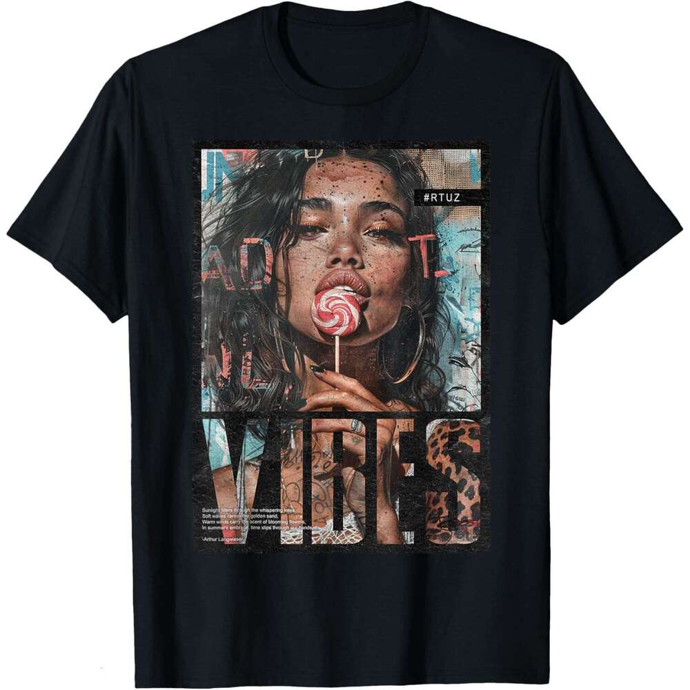 Summer T shirt for Mens Womens Vintage Girl Magazin Cover Sexy Model Pin-up T-Shirt Shirts Tshirt Graphic Tee Casual Tops Clothes Short sleeve