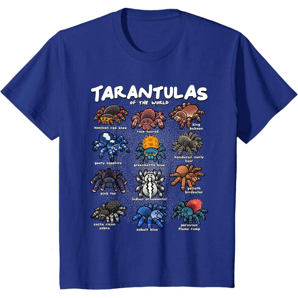 25ss Casual T shirt for Mens Tarantula Shirt Tarantulas Animals of the World Educational T-Shirt Shirts Tshirt Graphic Tee Tops Clothes Short sleeve F