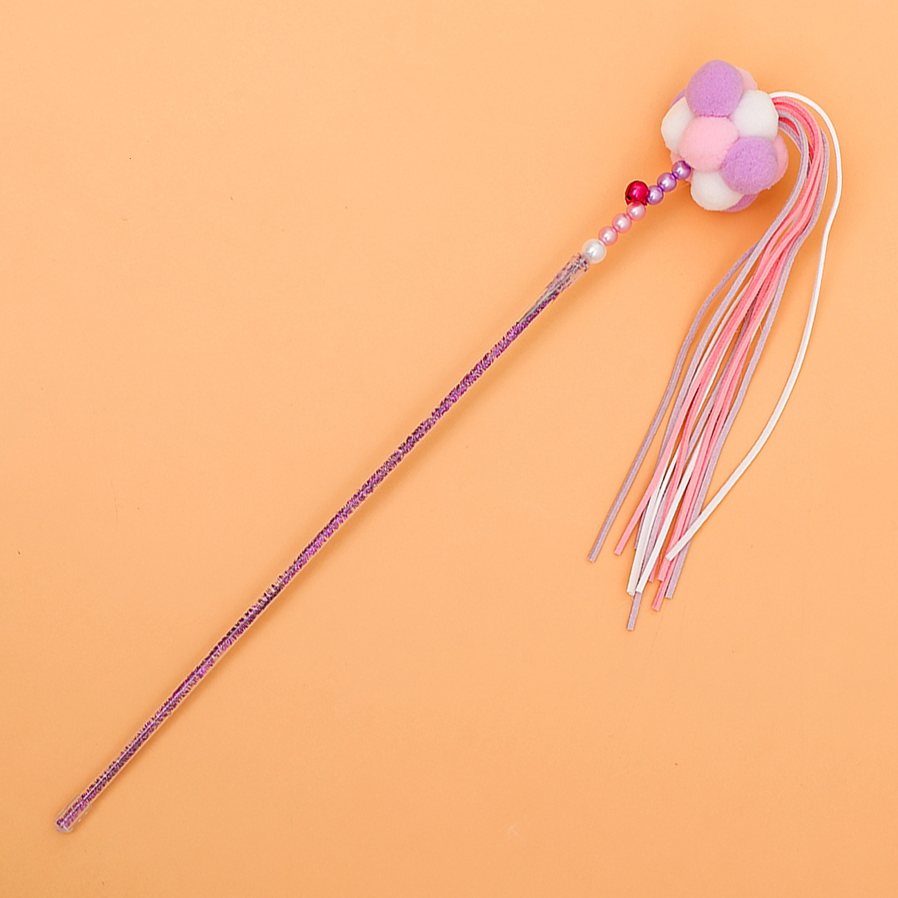 Internet celebrity acrylic bead fairy toy tassel bell pet supplies cat toys