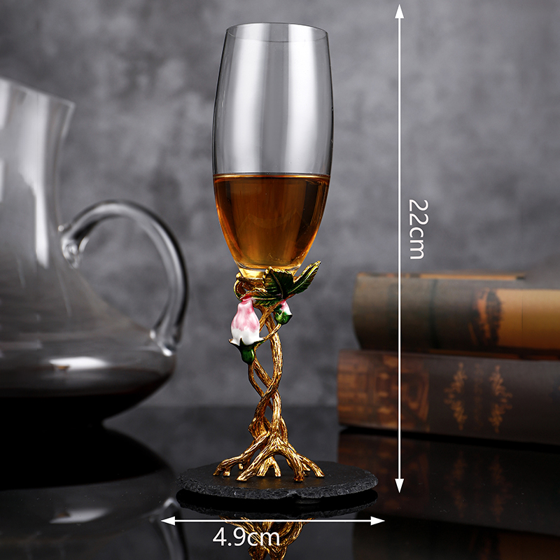 Creative enamelled Crystal Glass Champagne Glass Wine Glass Set for home Sparkling wine glasses