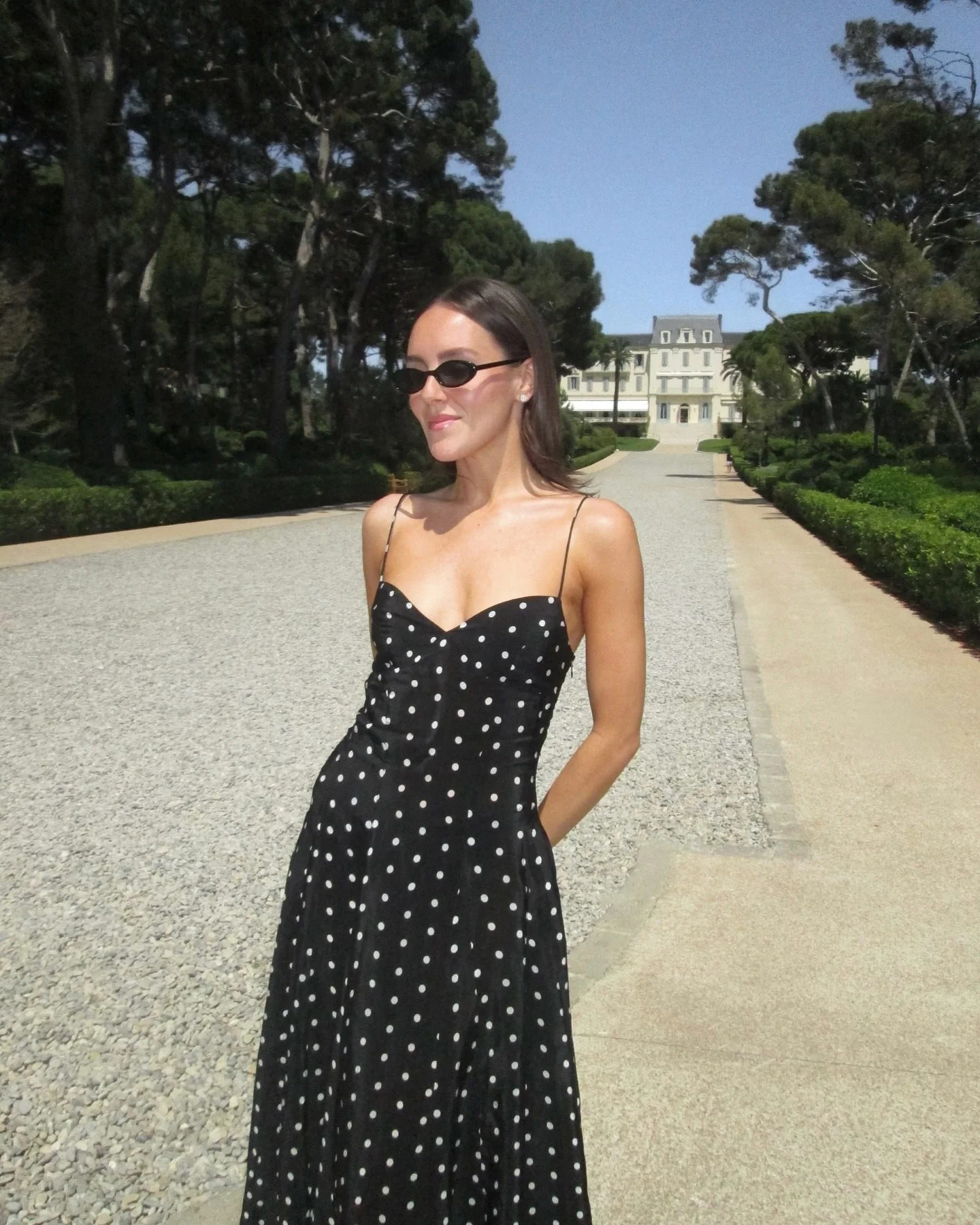 Summer Elegant Dot Printed Spaghetti Strapless Long Dresses Summer Backless A-line Sling Party Lady Streetwear Maxi Dress 240810