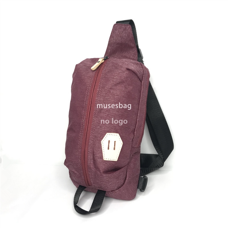 New men's chest bag crossbody bag Women's wear resistant storage bag shoulder backpack Outdoor retro student backpack