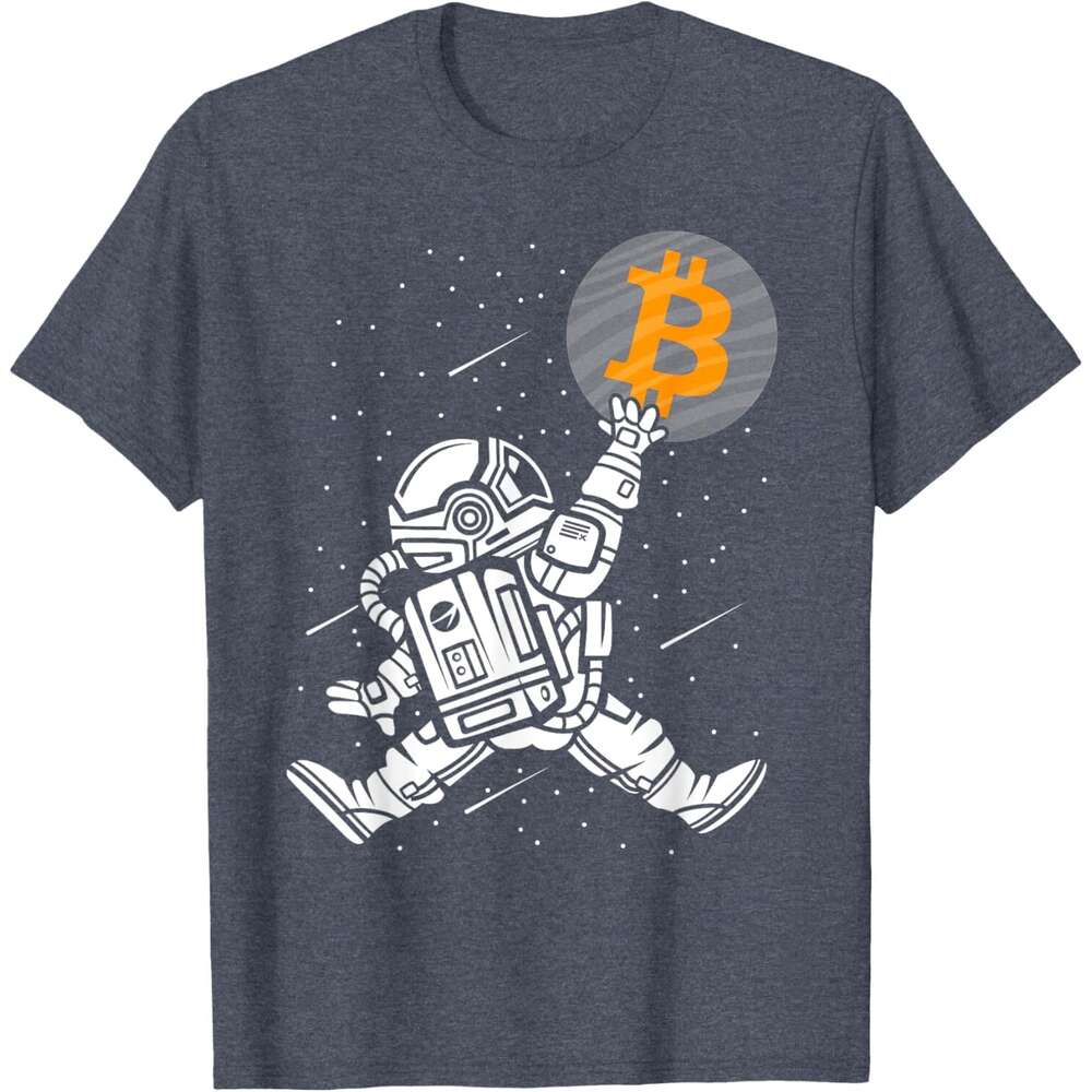 2025S Fashion Designer T Shirt For Mens Bitcoin Shirt Funny HODL BTC Astronaut Crypto Trader T Shirt Shirts Tshirt Graphic Tee Casual Tops Clothes Sho