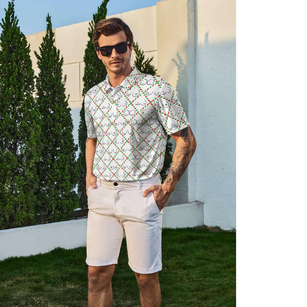 Fashion Mens Polo shirt Hawaiian Golf Shirts Men Dry Fit Print Performance Moisture Wicking Shirt for Summer Polos shirts tshirt Casual tops summer cl