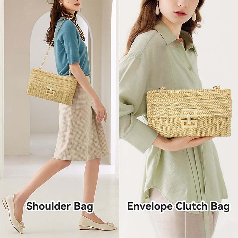 New Fashion Designer for women Straw bags Beach holiday Boho Shoulder bag