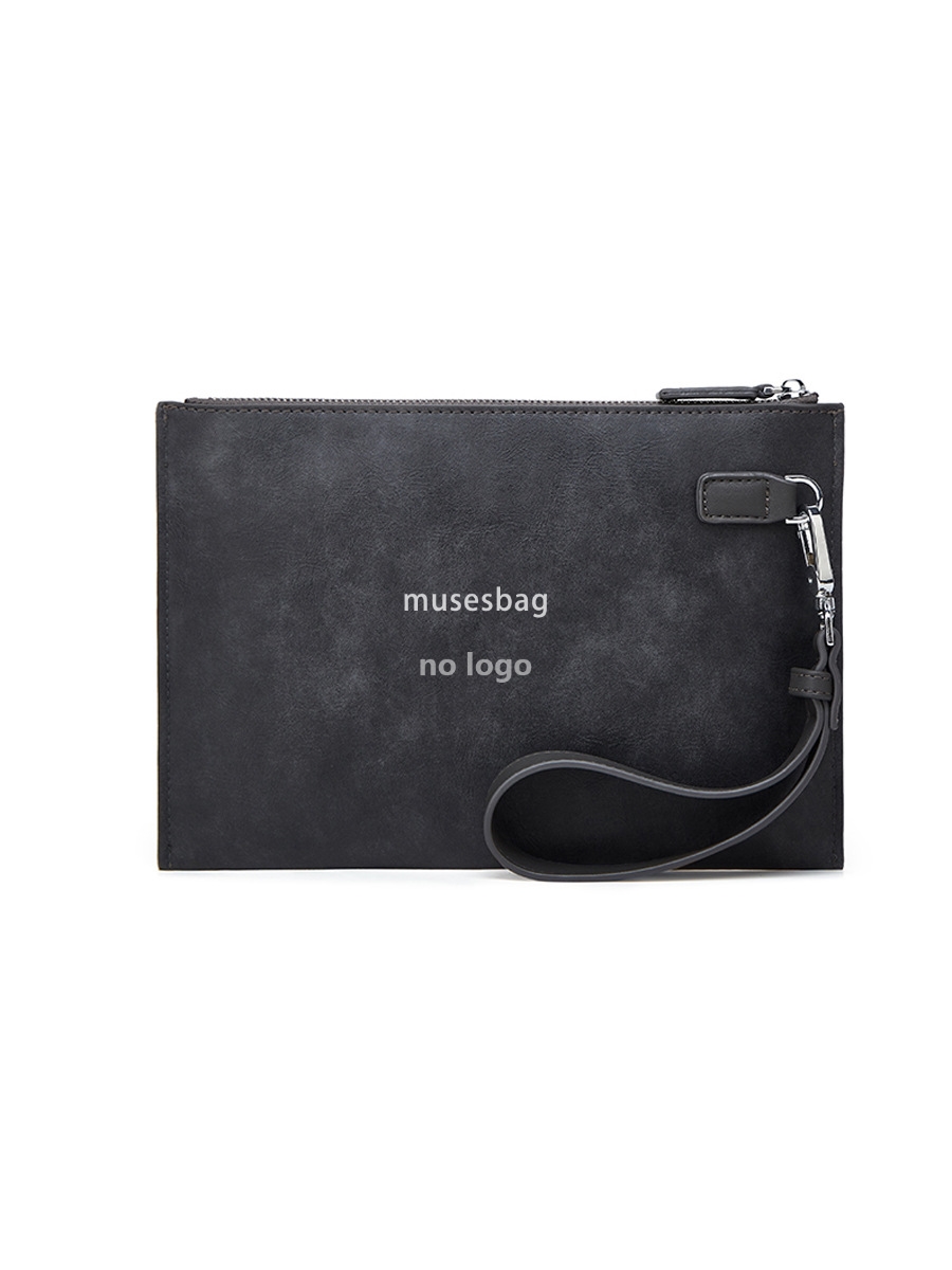 New men's grab bag Crazy horse print grab bag soft surface waterproof business mobile phone bag underarm bag span coin wallet