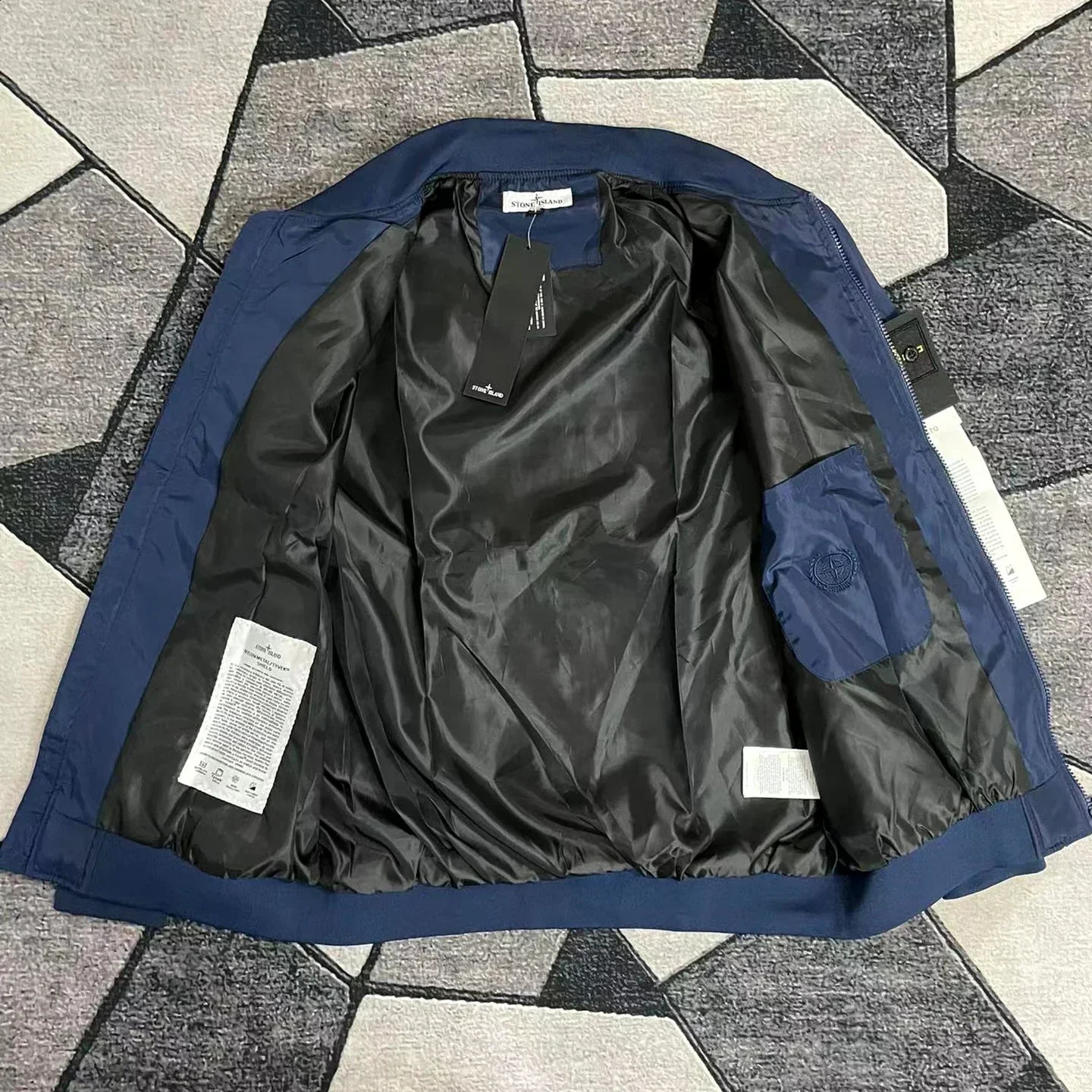 Spring Street bomber jacket embroidered compass zipper Vneck outdoor mens baseball high street 240809