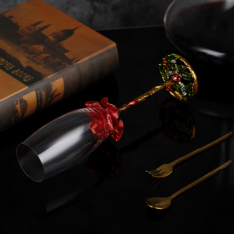 Creative enamelled Crystal Glass Champagne Glass Wine Glass Set for home Sparkling wine glasses