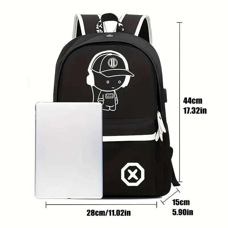 Children Backpack School Bags For Boy Girls Anime Luminous School Backpack Kids Waterproof Book Bag USB Charging SchoolBag Gift Y240809