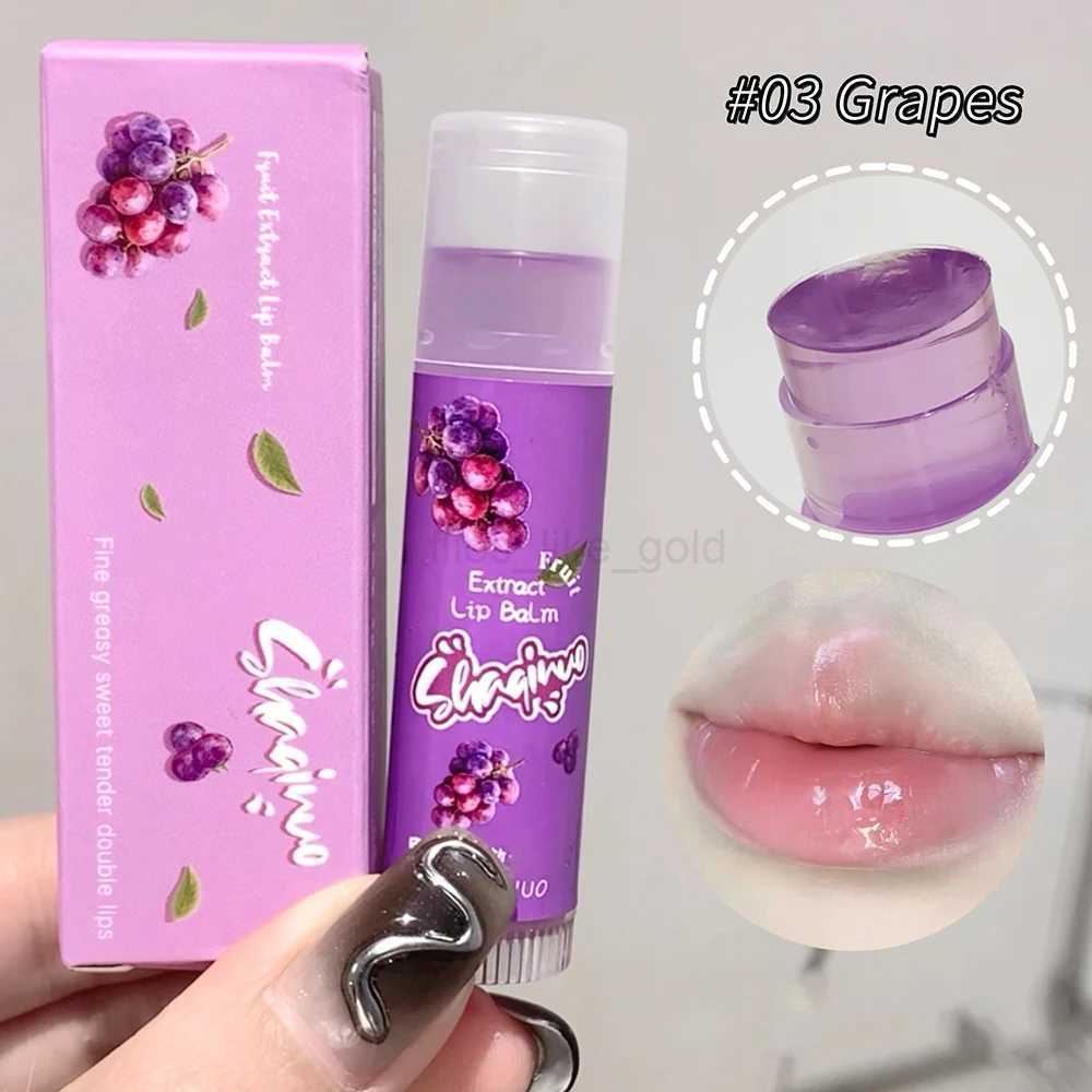 Fruit extract lipstick jelly lipstick gloss transparent and moisturizing nutritious grape lipstick daily lipstick beauty makeup W240810