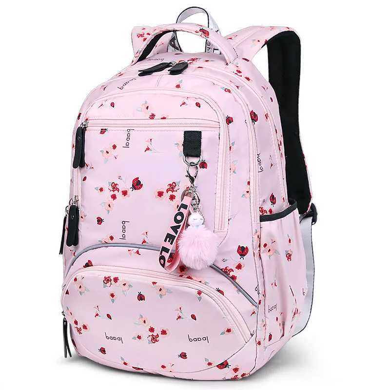 Large schoolbag cute Student School Backpack Printed Waterproof bagpack primary school book bags for teenage girls kids mochila Y240809