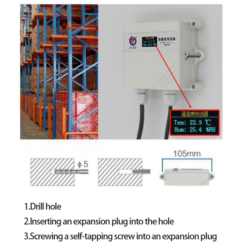 Digital Tube Temperature and Humidity Transmitter Environmental Sensors Wisdom Monitoring Toxic and Hazardous Gas Monitoring