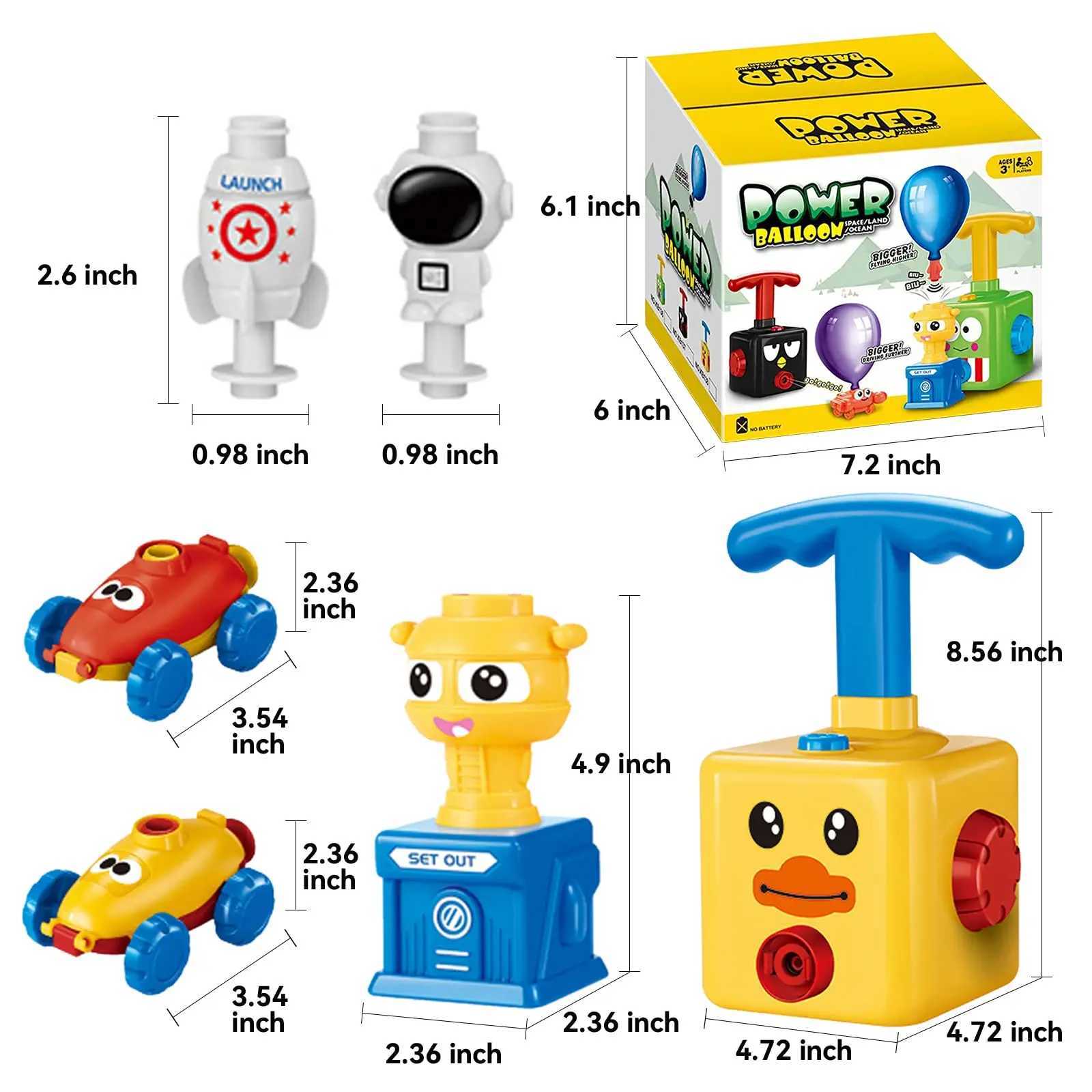 Balloon Launcher Childrens Car Toys With Pump Rocket Balloon Party Supplies Preschool Education Science Childrens Toy Gifts Y240810