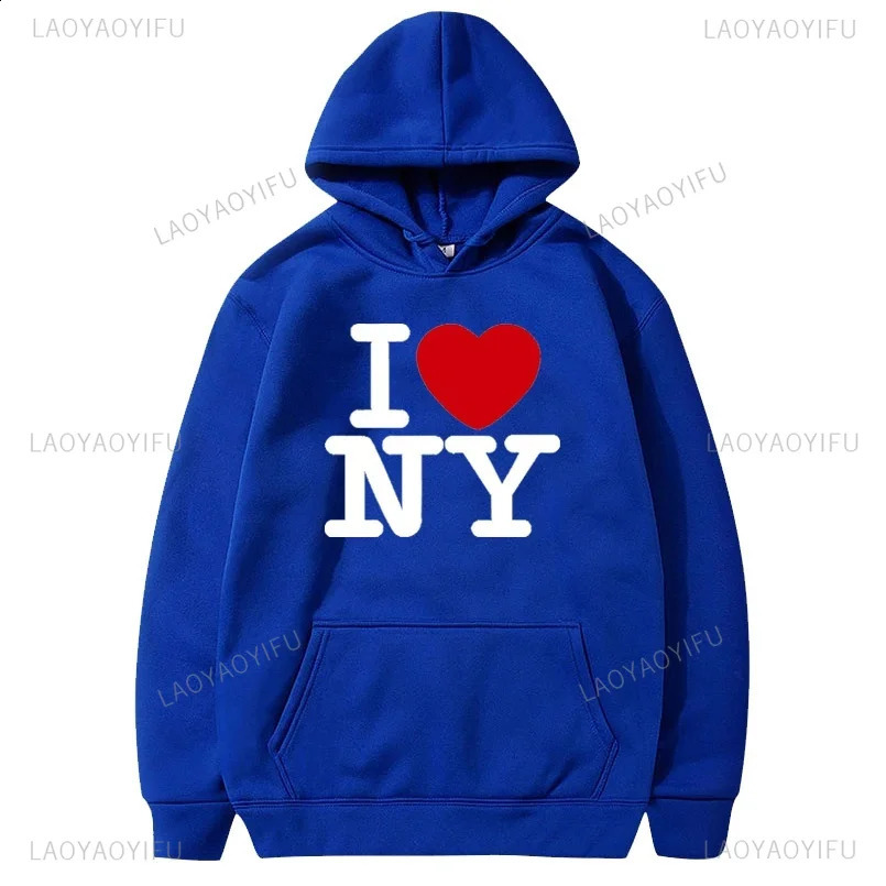 I Love NY Fashion Pritned Hoodies Men Women Casual Hooded Korean Style Spring Autumn Streetwear Pullover Unisex Sweatshirts 240810