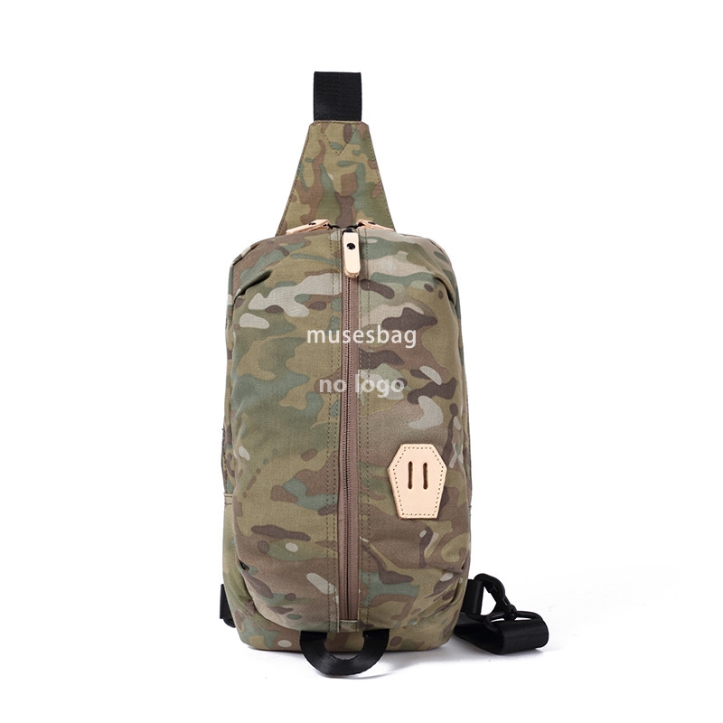 New men's chest bag crossbody bag Women's wear resistant storage bag shoulder backpack Outdoor retro student backpack