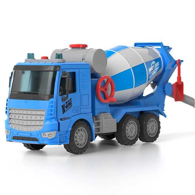 Large Simulation Engineering Mixer Truck Model Inertia Transporter Concrete Cement Truck Light Music Children Toys Gift Y240809