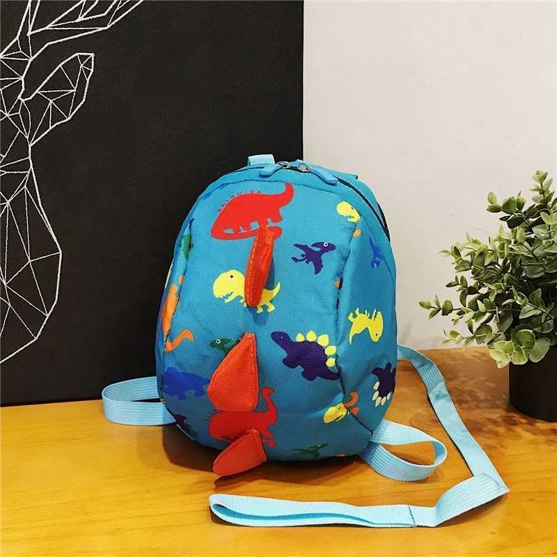 Infant Baby Dinosaur Safety Harness Backpack Toddler Kids Canvas Leash Anti-lost Kindergarten Bag Children Animal Schoolbags Y240809